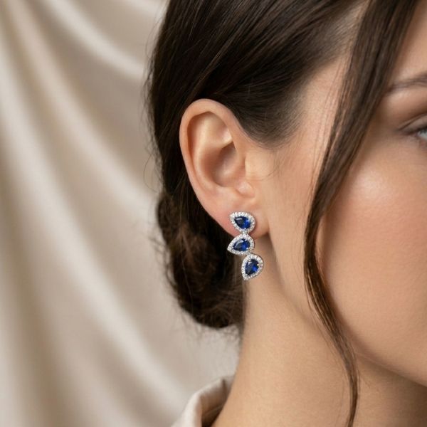 Ocean Glow Silver Studs