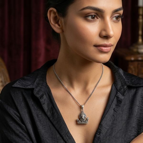 Balaji Divine Silver Pendant