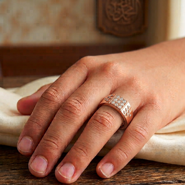 Gold Geometric Spark Ring