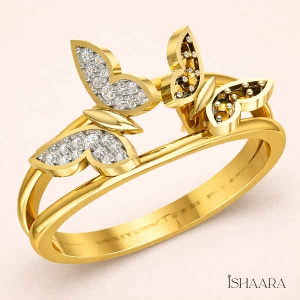 Ishaara Diamond Butterfly Gold Ring